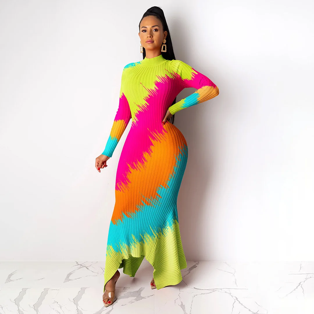 African Dresses For Women Elegent Fashion Style African Women Plus Size Polyester Long Maxi Dress