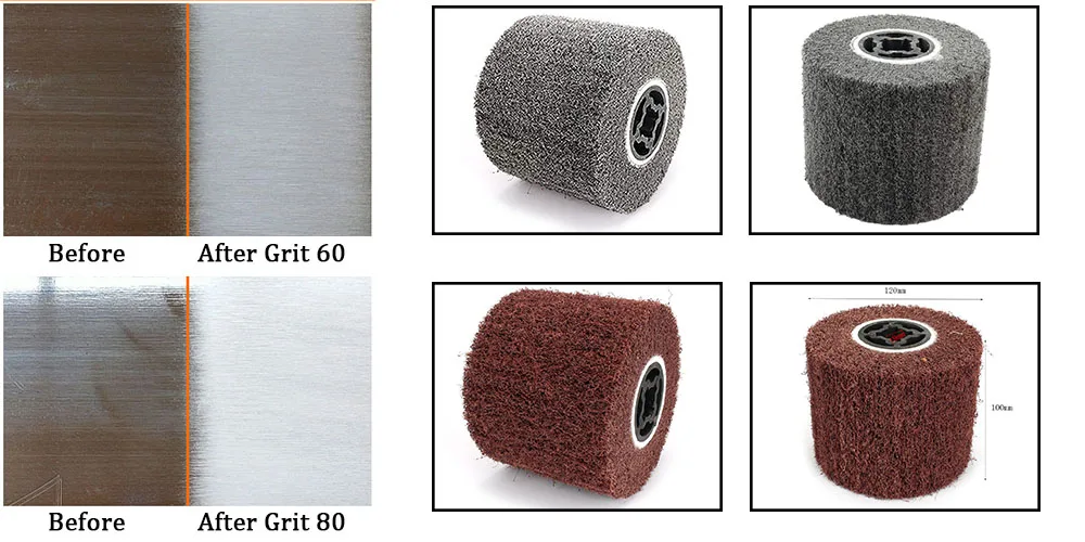 120*100*19mm Metall Edelstahl Scheuer Pad Polieren Rad Nylon Draht Zeichnung Schleif Rad Polieren Entgraten trommel Rad – Detail 3