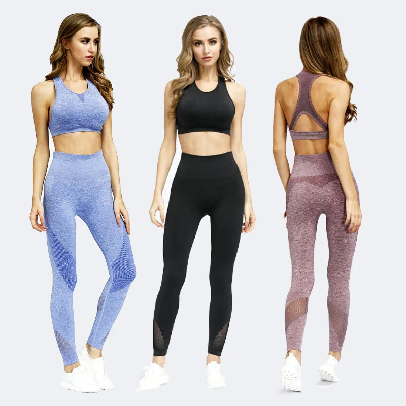

Seamless Yoga Set Women Sportwear Gym Leggings Sports bra set yoga outfits for women sportswear athletic clothes gym set 2 piece