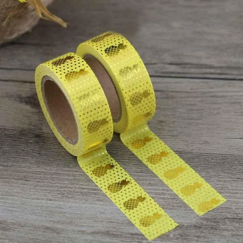 Newest Golden Season Gilding Silver Washi Tape Adhesive Tape DIY Scrapbooking Sticker Label Tool