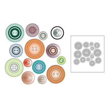 

2020 New Circle Shape Buttons Metal Cutting Dies For DIY Embossing Decoration Greeting Card Paper Album Scrapbooking No Stamps
