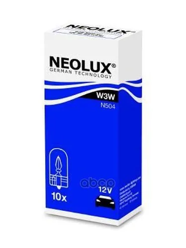 Лампа W3w 12v W2.1x9.5d 5xfs10 3w 12v W2.1x9.5d 5xfs10 Neolux арт. N504