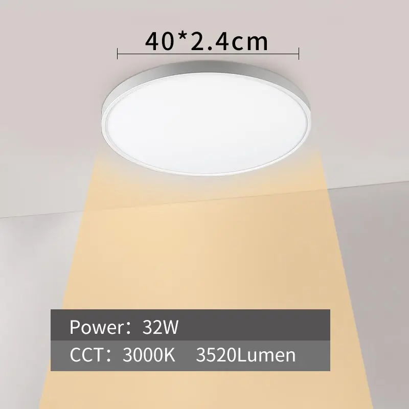 32W-3000K Светодиодный панельный светильник 36 Вт 45 Вт высокой мощности D480 D600 220V Home Lighting 5000K лампы для гостиной спальни ультратонкие поверхностные монтажные панельные лампы - Испускаемый цвет: 32W-3000K