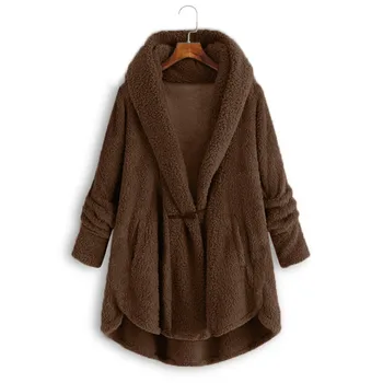 

Women Jacket Autumn Winter Women Fur Warm Coat 2020 Fashion Plus Size Plush Jackets Coats Female Hooded Cardigan Outwear