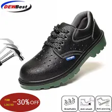 Кожаная Рабочая защитная обувь со стальным носком; мужские строительные водонепроницаемые ботинки с электроизоляцией; Мужская Спортивная обувь
