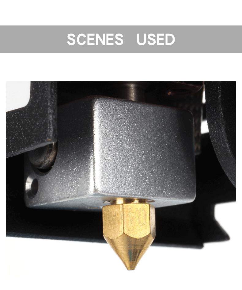 MK8 Messing Düse 0,1 MM 0,2 MM 0,3 MM 0,4 MM 0,5 MM 0,6 MM 0,8 MM 1,0 MM Extruder druckkopf Düse Geeignet Für 1,75 MM 3,0 MM 3D Drucker – Detail 5