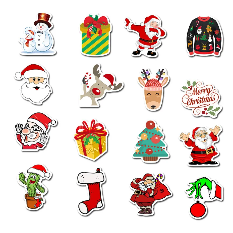 50 шт./компл. Merry Christmas наклейки уличные каракули стикер набор на ...
