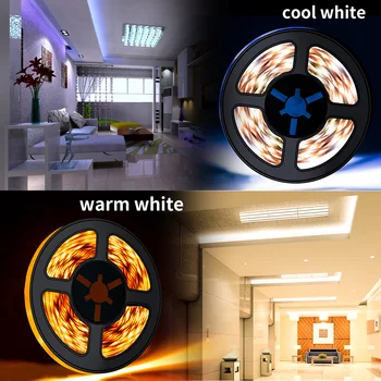 

1M 2M 3M 4M 5M LED Light Strip USB Powered TV Backlight 2835 SMD Led Cabinet Lamp Decor Closet Stair Wardrobe White Warm White