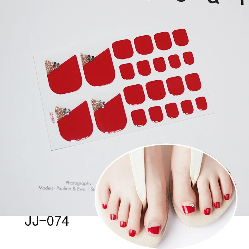 JJ-074 Lamemoria, новые стили, 22 типа, модные стикеры на ногти, предварительно разработанные водонепроницаемые наклейки, полностью обернутые ногти для ногтей, аксессуары для творчества - Цвет: JJ-074