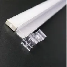 20 дюймов, 50 см плоский U типа 7 мм Высота тонкий светодиодный алюминиевый профиль, 12 мм 5V 12V 24V 5050 5630 2835 полосы канала Прозрачный матовый чехол