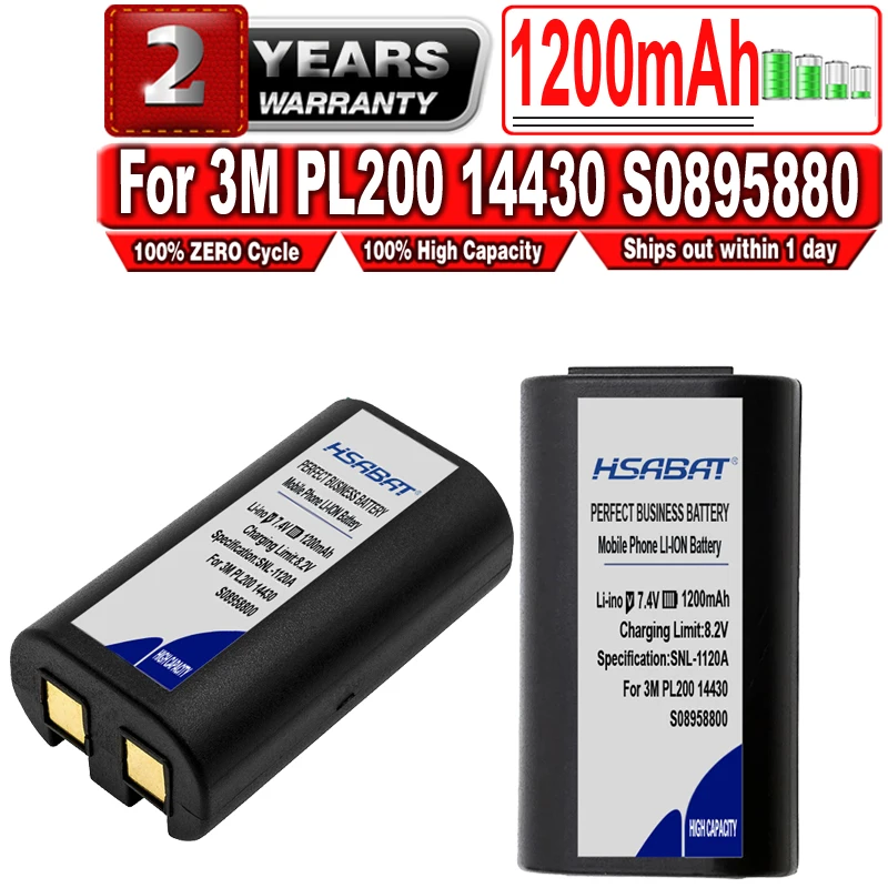 HSABAT 1200mAh Battery for 3M PL200 14430 S0895880 W003688 DYMO 260P 280 LabelManager 260 PnP | Электроника