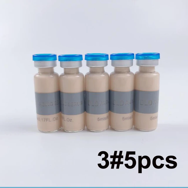 5ml Korean Ampoule Facial Booster Whitening Acne Healing Treatment Meso White Booster Ampoule Serum Starter Kit BB Cream Kit 5pcs BB Cream 3