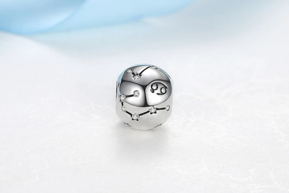 Solid 925 Sterling Silver and CZ Cubic Zirconia Leo Zodiac Pendant Charm Solid 925 Sterling Silver and CZ Cubic Zirconia Leo Zodiac Pendant Charm