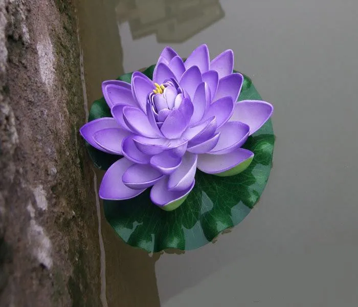 17cm Artificial Floating Lotus Flowers Garden Aquarium Pool Happytime Water Lilies | Дом и сад