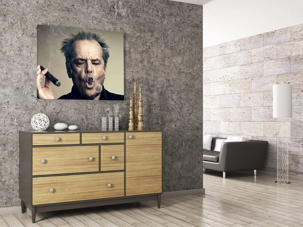 Абстрактный hd-принт на холсте знаменитостей Джек Николсон сигары картинки прикроватная домашняя декоративная настенная наклейка плакаты безрамочная картина ядро