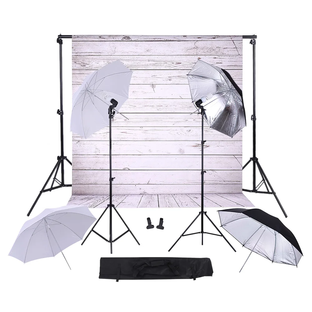 

6.6*10ft Background Support System 45W 5500K Continuous Lighting Umbrella Kit for Photography Video Studio Product Portrait