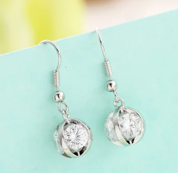 

UXN408 925 Sterling Silver Zircon Earrings for women