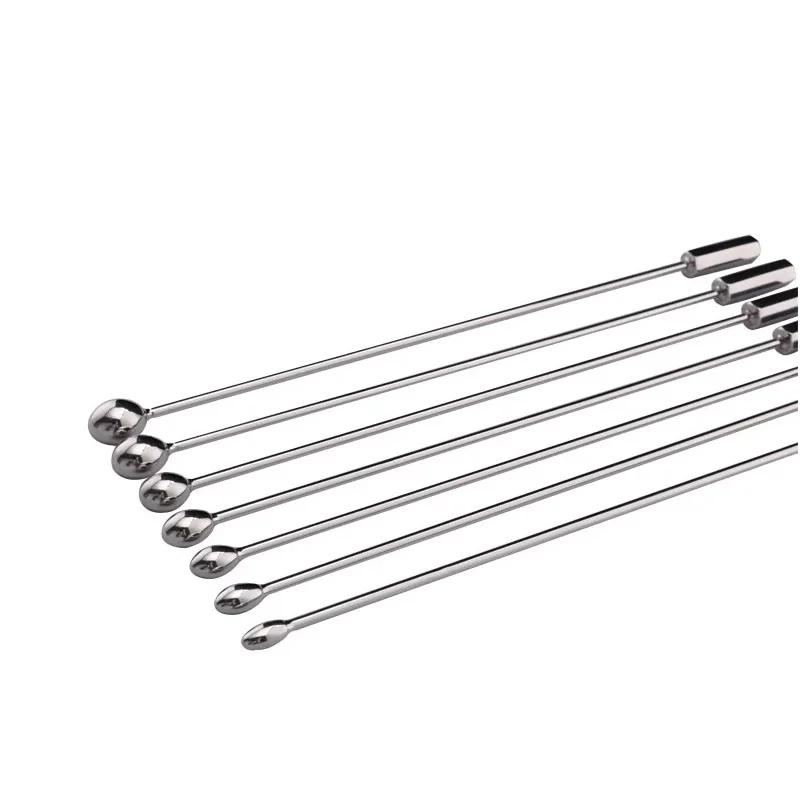 Stainless Steel Urethral Catheter Penis Plug Dilator 7 Different Size Dia 1 Set Male Sex Toy for Men