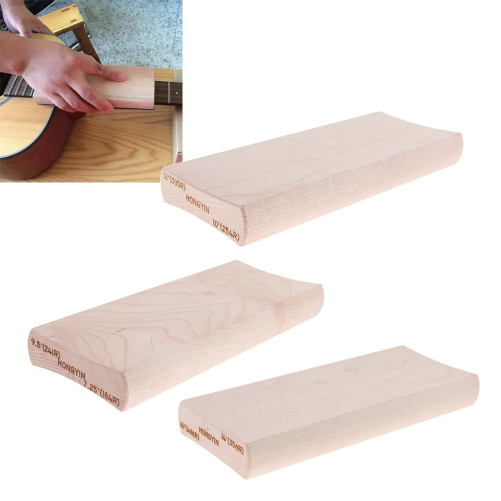 Комплект из 3 предметов радиус шлифовальный блок для бас-гитары резной блок для установления уровня инструменты для ремонта струнных инструментов