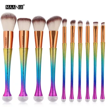 

10PCS Make Up Foundation brush Wool Fiber eyeshadow eyebrow eyeliner soft Cosmetic Brushes Eye Shadow pinceis de maquiagem J316