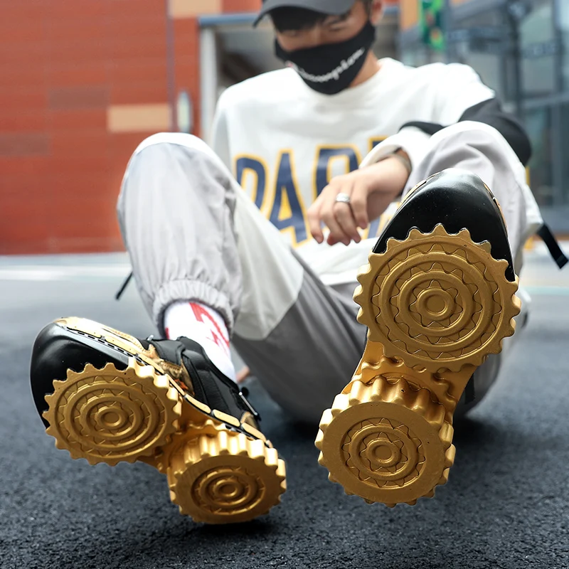 

Limited Fashion Men Casual Shoes 5G Era Personality Gear Thick-soled Show Tide Shoes Luxurious VIP Chunky Sneakers Men's Shoes