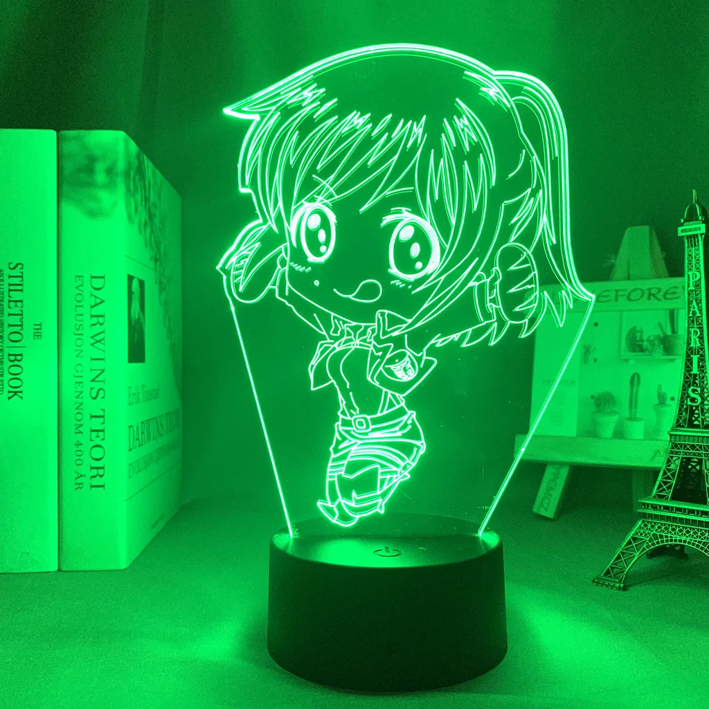 Anime Attack On Titan 3d Lamp Sasha Braus Chibi Light For Bedroom Decor Kids Gift Attack On Titan LED Night Light Sasha Braus