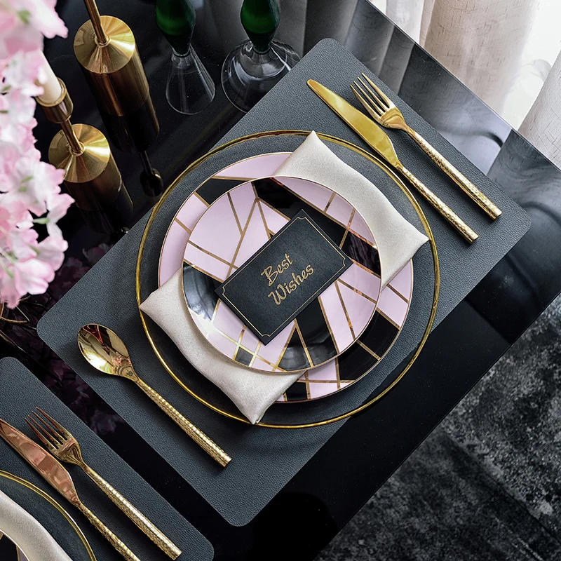 Modern Luxury Creative Round Steak Dinner Tableware 1