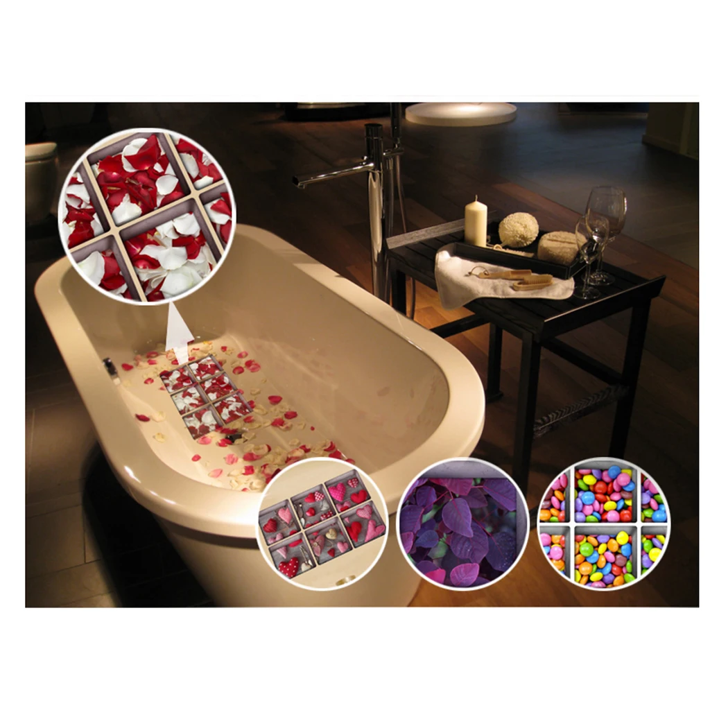 3D Self-adhesive Bathtub Non Slip Appliques Stickers Decals Tub Tattoos