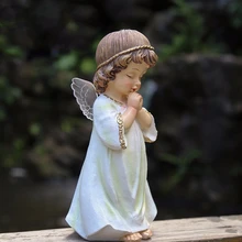 Садовый орнамент на открытом воздухе, украшение для двора, маленькое украшение для сада, орнамент из смолы в американском стиле, Cherub украшение для куклы