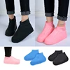 Black Waterproof Rain Shoes Covers 1 Pair Reusable Latex Slip-resistant Rubber Rain Boot Overshoes Shoes Accessories Size S/M/L ► Photo 1/6