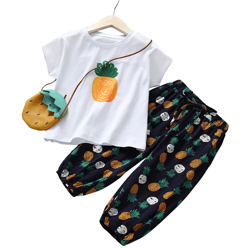 

Kid Toddler Baby Girl Clothing 2019 Summer Girls Clothes Sets T shirts Tops Pants suits 2pieces Outfits set