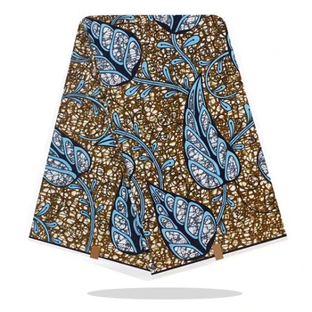

Ankara Wax African Wax Printed Cotton Fabric 100%Breathable Real High Quality Sewing Fabric For Women Dress By The Yards RV08-68