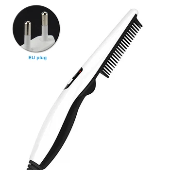

Men Curly Safe Durable Electric Easy Apply Hair Bear Practical Button Switch Straightening Multifunctional Styling Comb Roller