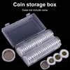 HOT-46 mm Coin Capsules Plastic Round Coin Holder Case and 7Sizes (16/20/25/27/30/38/46mm) Protect Gasket 6