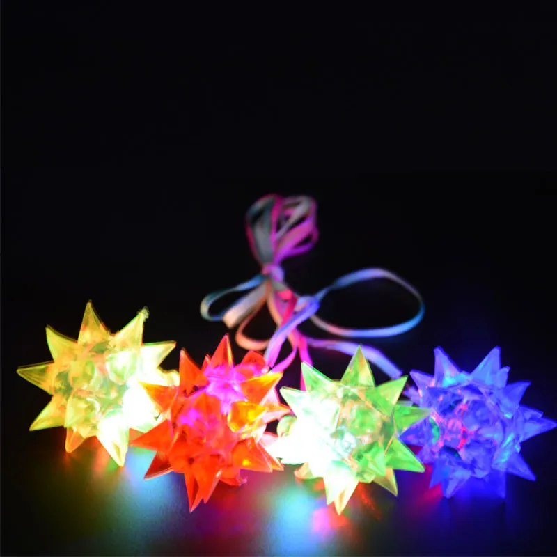 spiky ball necklace Светящаяся Свадебная вечеринка корона цветок оголовье светодиодный светильник гаджет кольца рождественские неоновые украшения светящиеся серьги светодиодный аксессуары - Цвет: spiky ball necklace