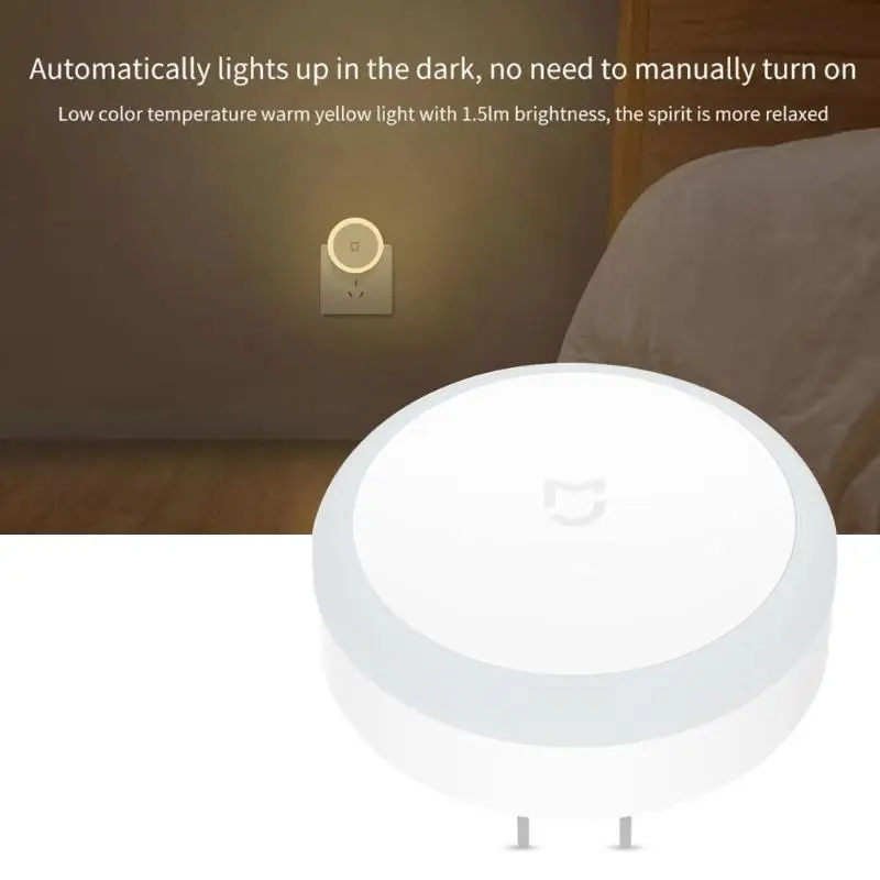 Новейший Xiaomi светильник с сенсором сенсорного управления светодиодный ночник 0,4 Вт 2400 лм к настенный светильник для спальни гостиной белого цвета