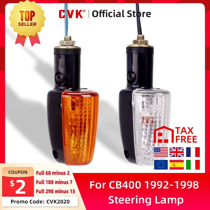 CVK 2pcs Turn Signals Indicator Light Front Rear steering lamp