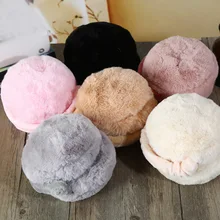 Popular Cute Beautiful Ear Warmer Fashionable Simple Women Supplies Winter Thicken Women Folding Imitation Rabbit Fur Earmuffs