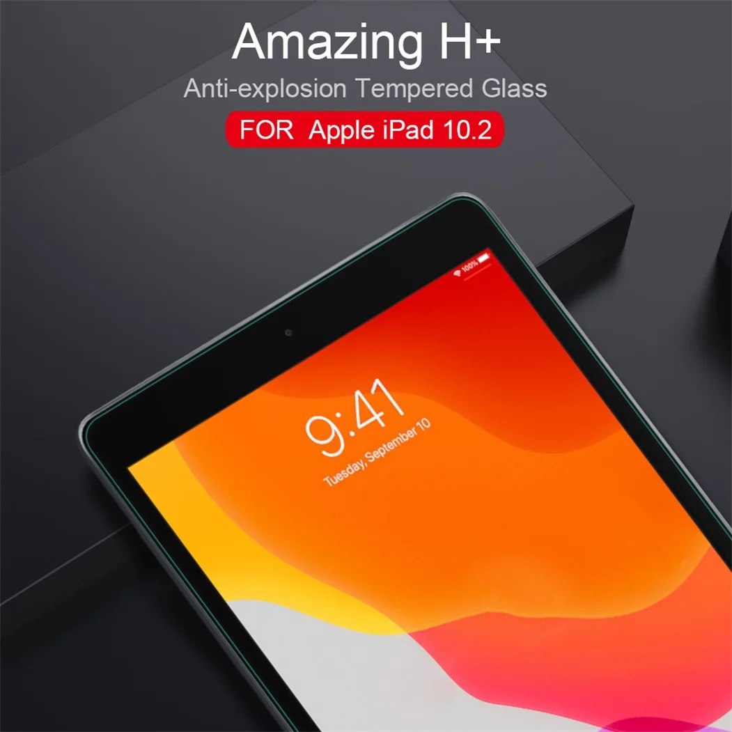 Для Apple iPad 10,2 iPad 7th 7-го поколения Закаленное стекло Nillkin H+ 2.5D Взрывозащищенная защитная пленка для экрана для iPad 10,2