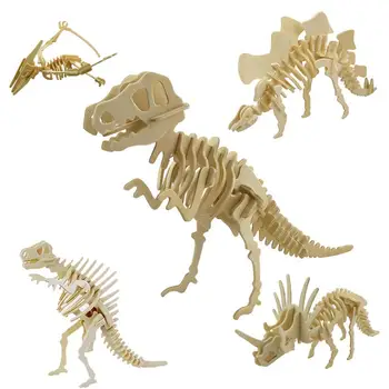 

Simulation Dinosaur Model Toy Plastic Animal Model DIY Assembling Lifelike Dinosaur Skeleton Educational Toys for Children