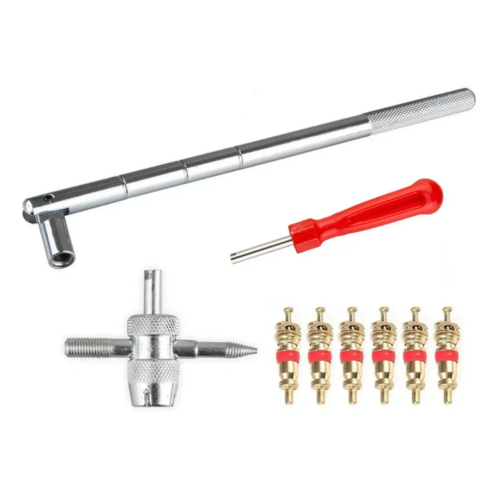 

Bicycle Valve Replacement Kit Rotary Core Tool Four-In-One Valve Core Pull Valve Tool Professional Fashion