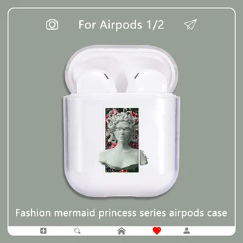 

Case For Apple Airpods 2 Case Medusa Art Back Cover Soft TPU Earphone Case For Airpods 1/2 Case wireless Bluetooth Earphone case