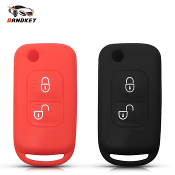 

Dandkey 2 Buttons Silicone Rubber Cover For Mercedes Benz SLK E113 A C E S W168 W202 W203 Flip Folding Car Remote Key Fob Case