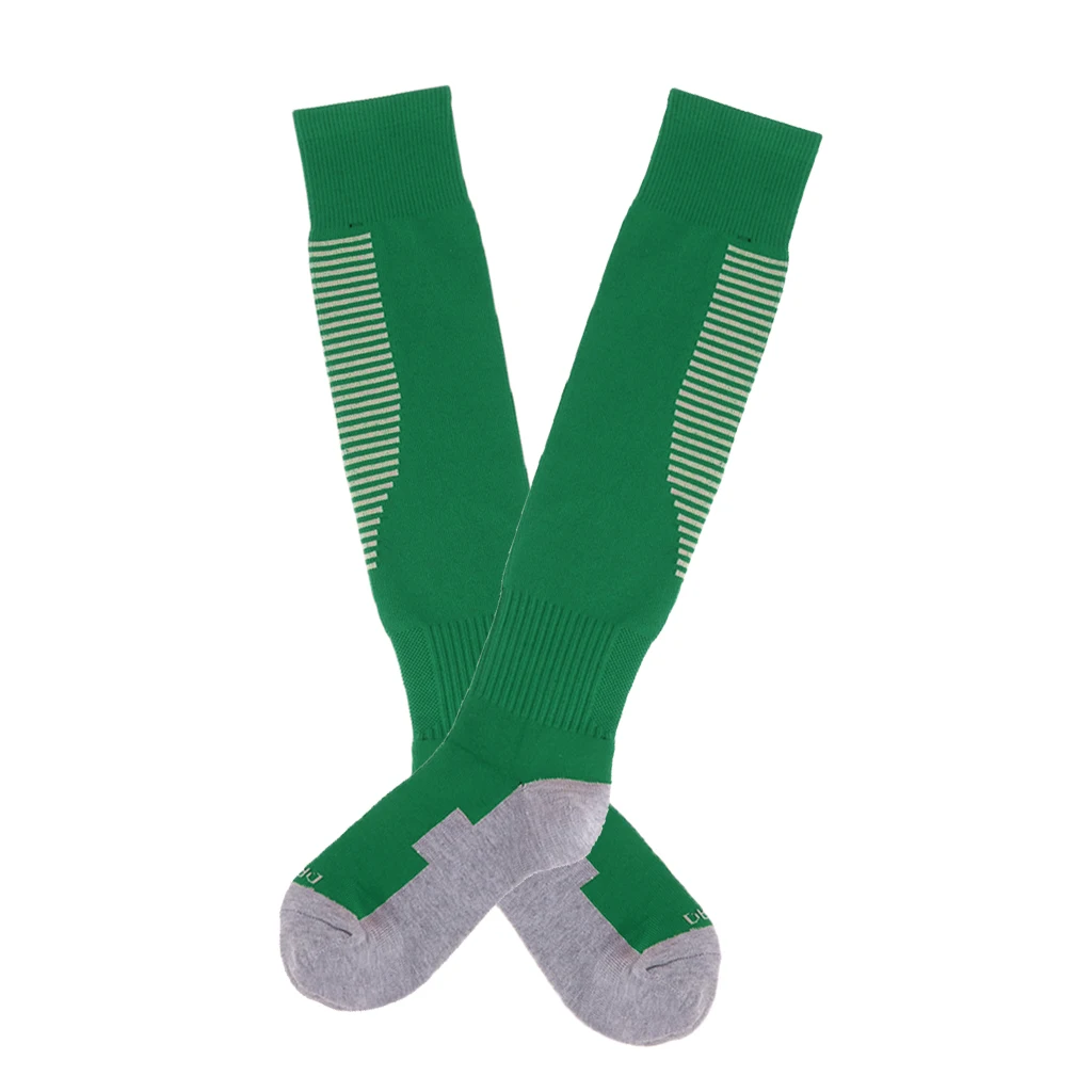 Football Socks Knee High Stripe Athletic Socks Sport Game Compression Stockings Breathable for Men Adults 