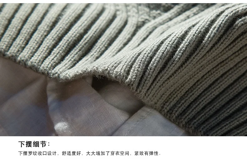 Zogaa Новые Модные Классические однотонные водолазки, мужские свитера, зимний толстый теплый пуловер для мужчин, приталенный пуловер
