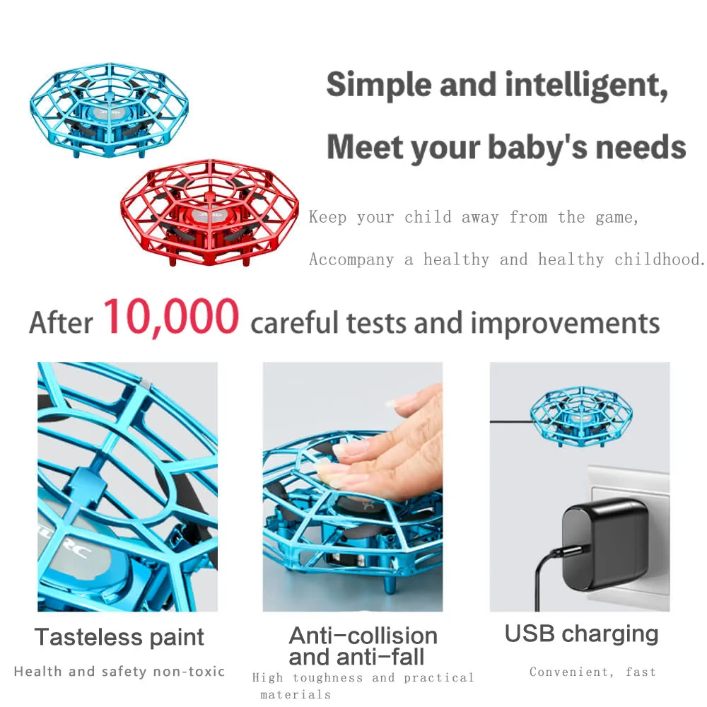 4DRC V3 Mini Drone UFO Toys Infrared Sensing Control Hand Flying Aircraft Quadcopter Infraed RC Helicopter Kid Toy