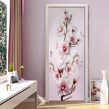 

Self Adhesive Wallpapers Renovation Plum Blossom DIY PVC Stickers On Door Waterproof Entrance Home Decor Decal Print Art Picture