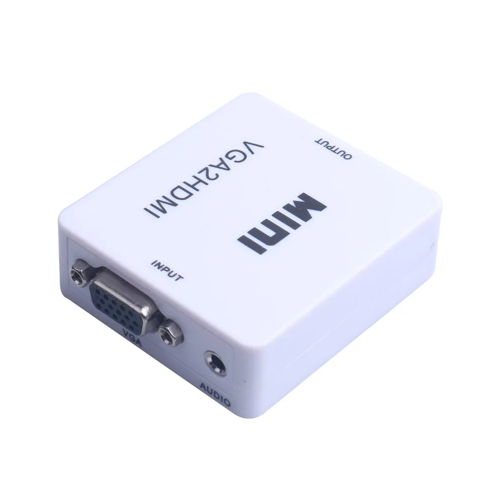 Мини VGA к HDMI конвертер с аудио 1080P VGA2HDMI видео коробка адаптер для ноутбука ПК для HDTV проектора