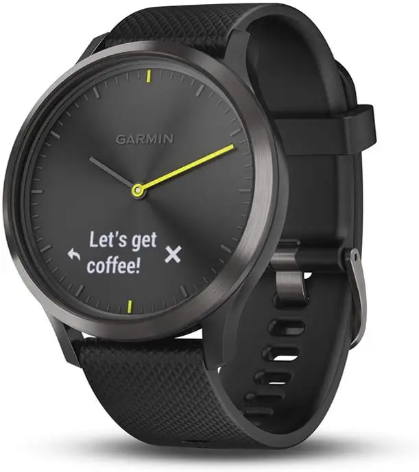 Оригинальные Классические мужские часы Garmin vivomove HR фитнес-монитор сердечного ритма водонепроницаемые мужские спортивные Смарт-часы для мужчин и женщин - Цвет: Черный