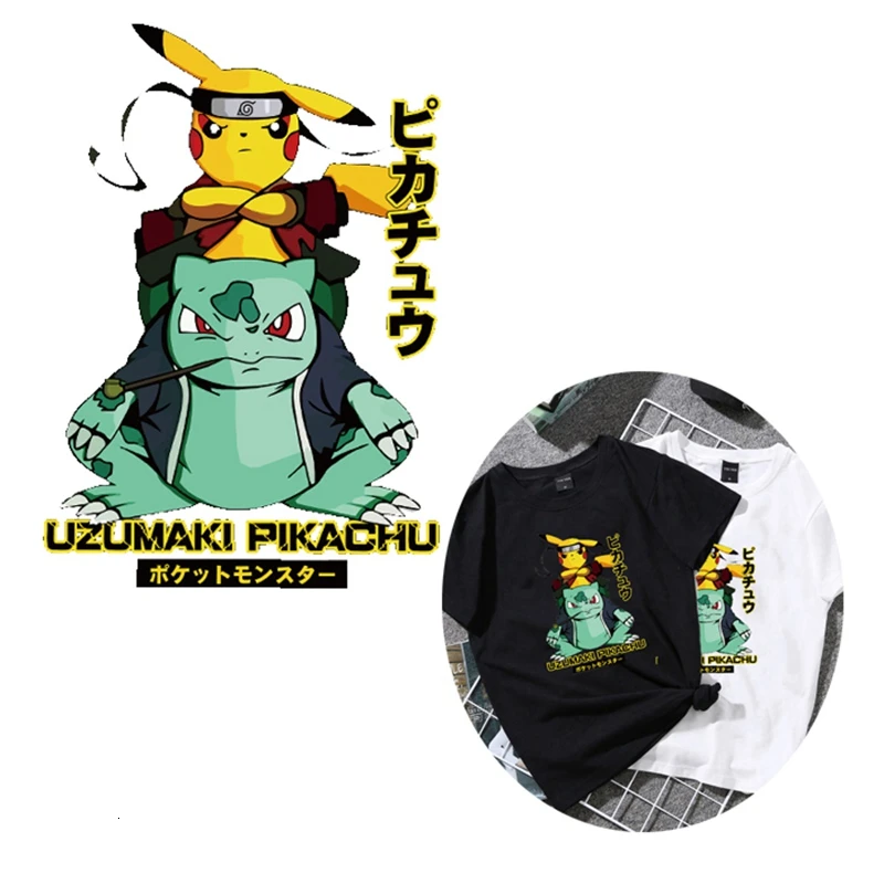 Pokemon Patch Iron on Transfer для одежды DIY Футболка аппликация теплопередача Виниловые буквы Пикачу нашивки наклейки на одежду